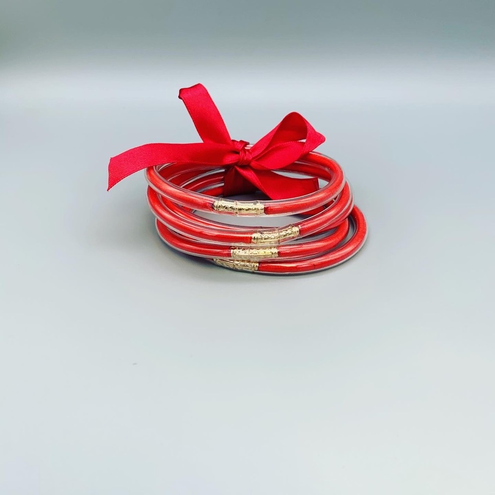Red Glitter Bangles